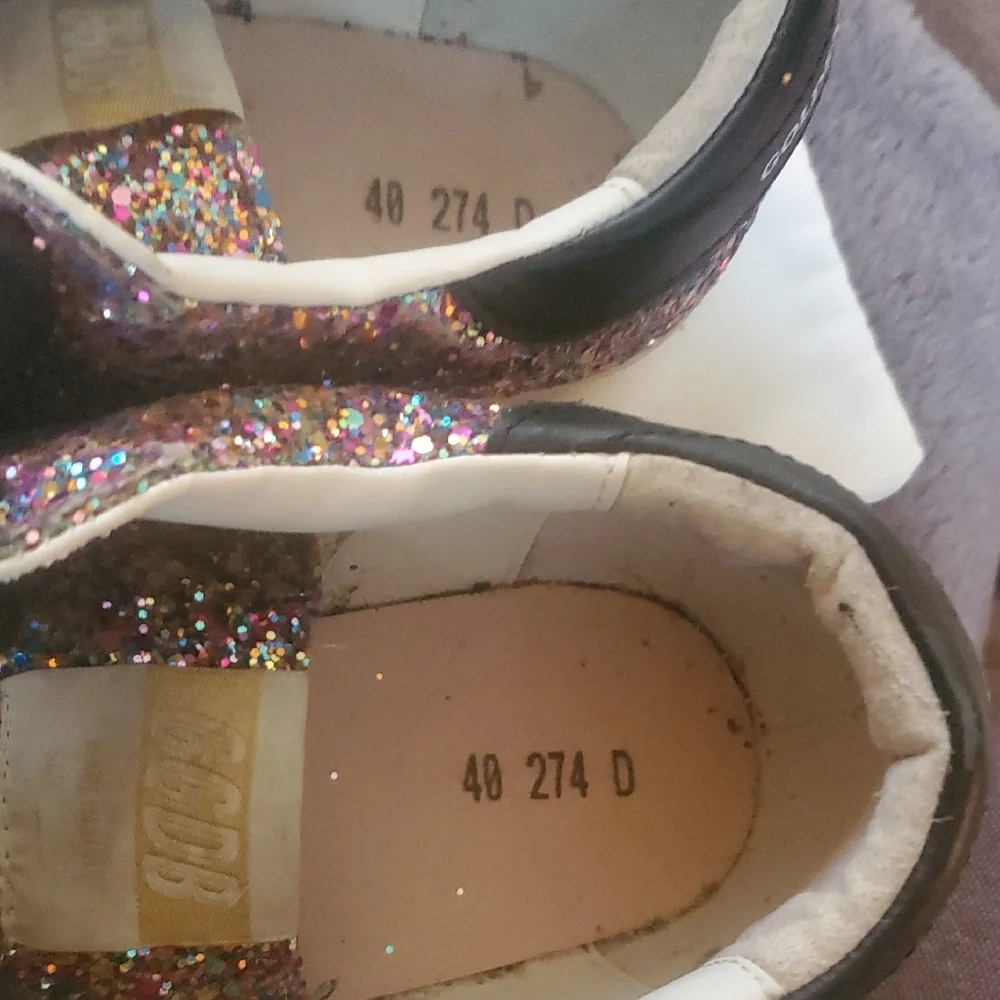 Sparkly Multicolor GOLDEN Goose Sequin Sneakers - Picture 7 of 13